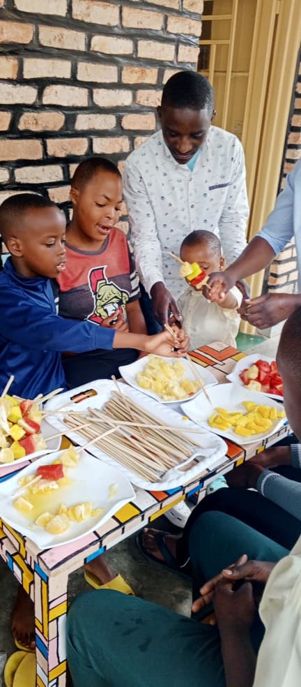 Children enjoying a meal together