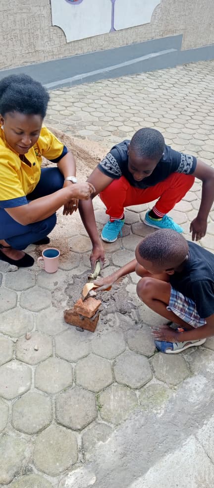 Child participating in sensory integration activities