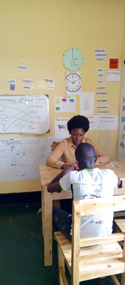 Child participating in sensory integration activities